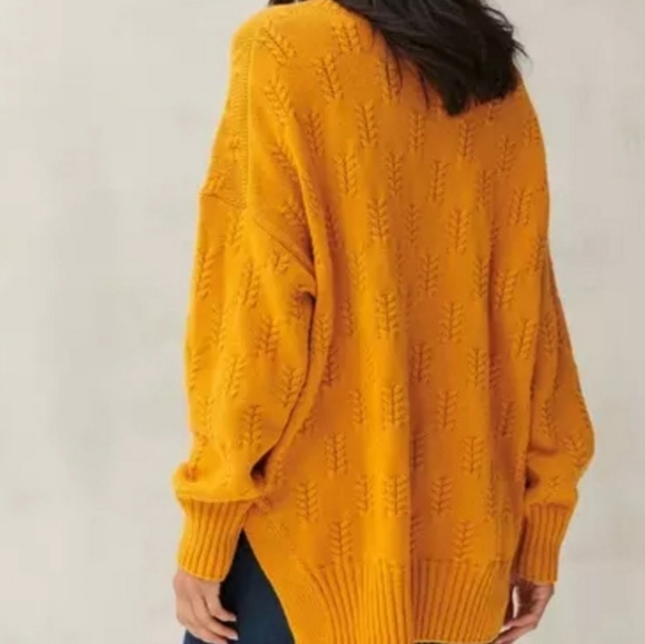 Lucky Brand Braided Oversized Knit Sweater Sunflower yellow - Picture 6 of 12
